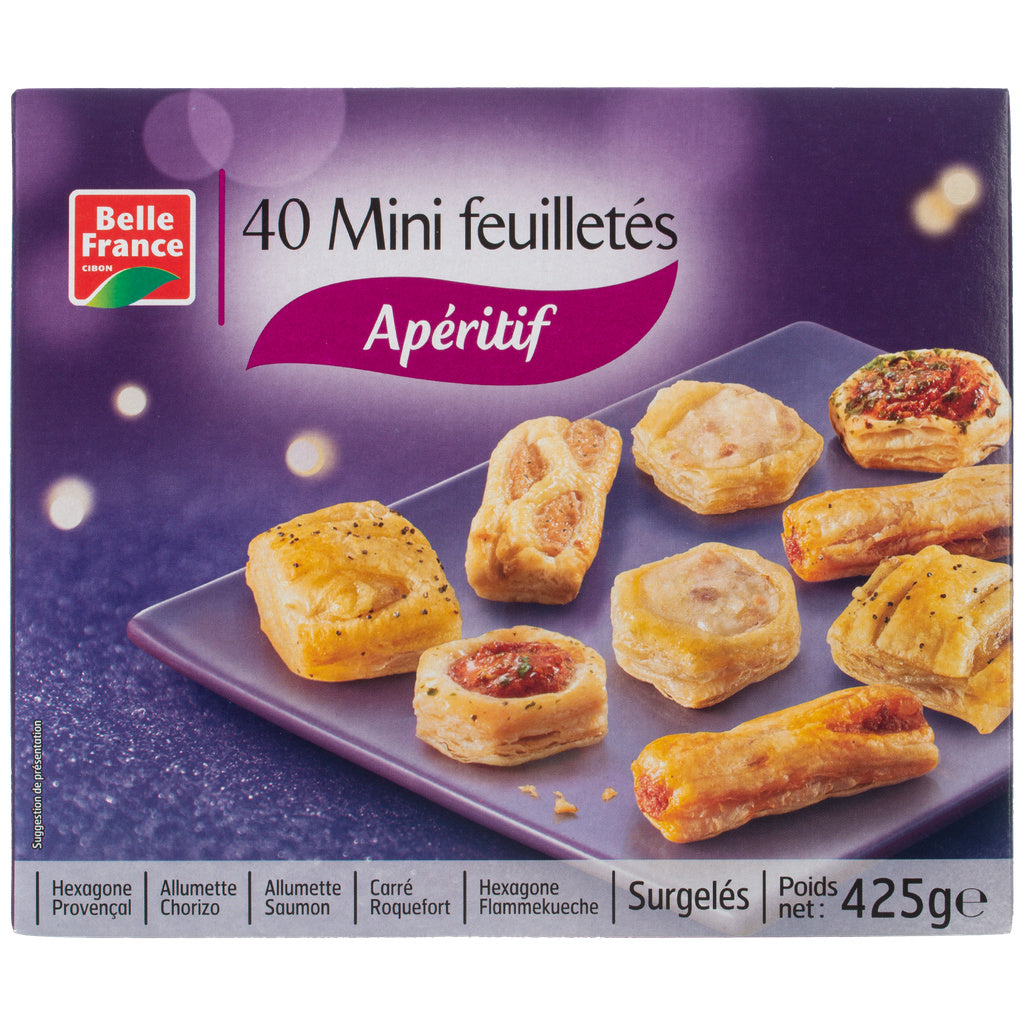 Mini Feuillete Aperitif x40 BELLE FRANCE 425G