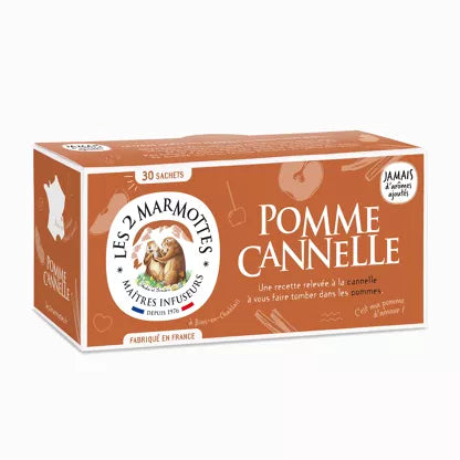 LES 2 MARMOTTES Infusion Pomme Cannelle 30 sachets 45g