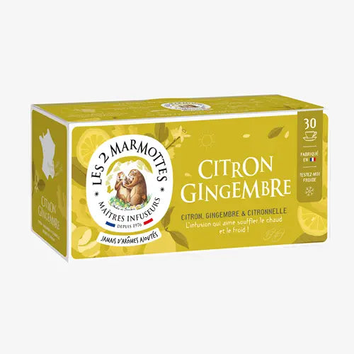 LES 2 MARMOTTES Infusion Citron Gingembre 30 sachets