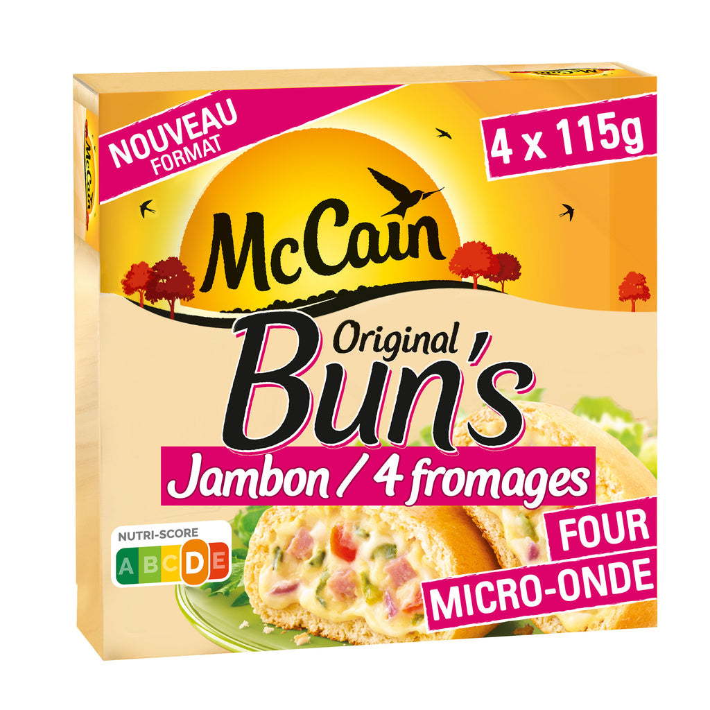 BUN'S JAMBON 4 FROMAGES OIGNONS 460 G Mc CAIN