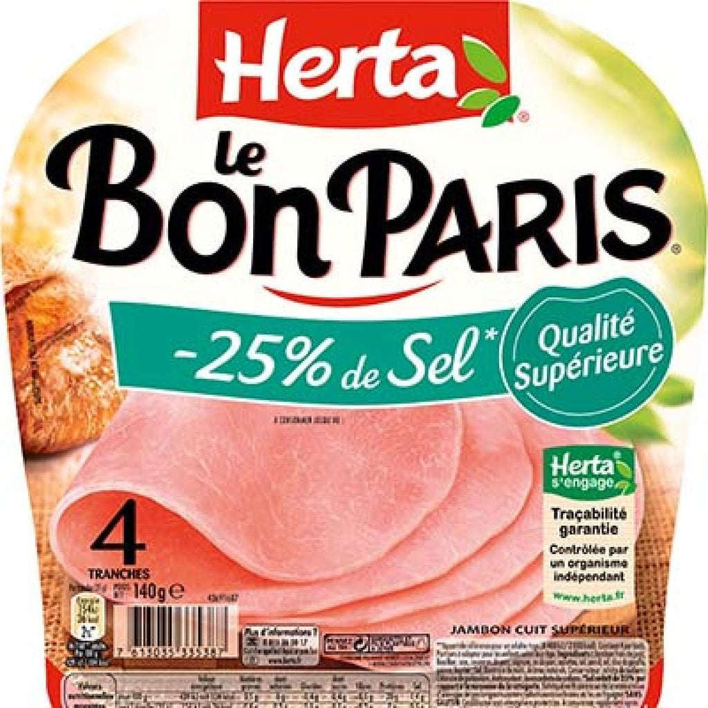 Jambon Le Bon Paris Sel Réduit HERTA 4TR 140G