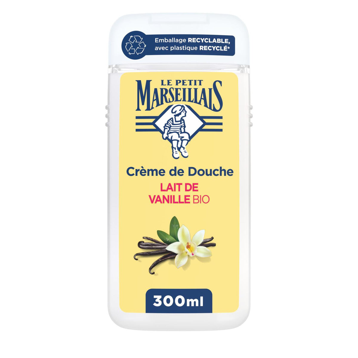 LE PETIT MARSEILLAIS Creme de Douche Extra Douce Lait de Vanille BIO 300 ml