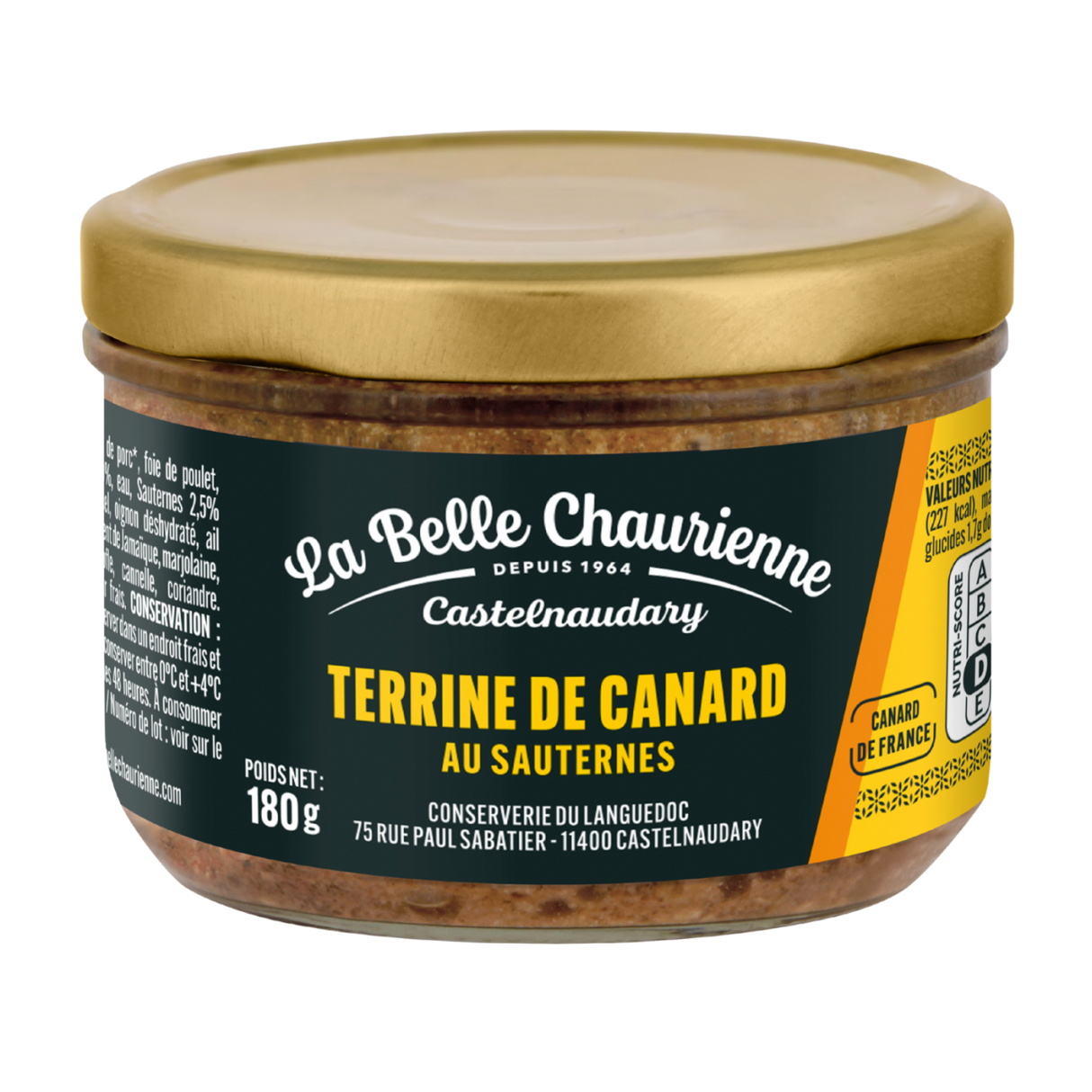 Terrine de Canard au Sauternes 180G La Belle Chaurienne