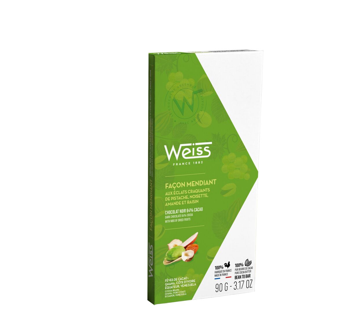 WHITE CHOCOLATE MENDIANT 90G