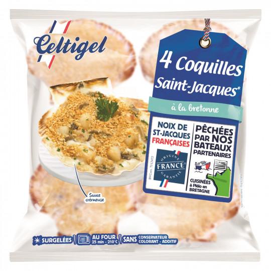 St. Jacques scallops Breton style 4X / 20% OFG nuts 90g CELTIGEL