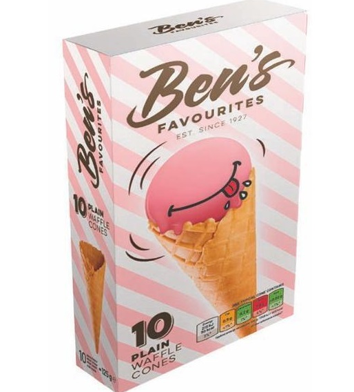 BEN'S ICE CREAM CORNETS (PLAIN) X10