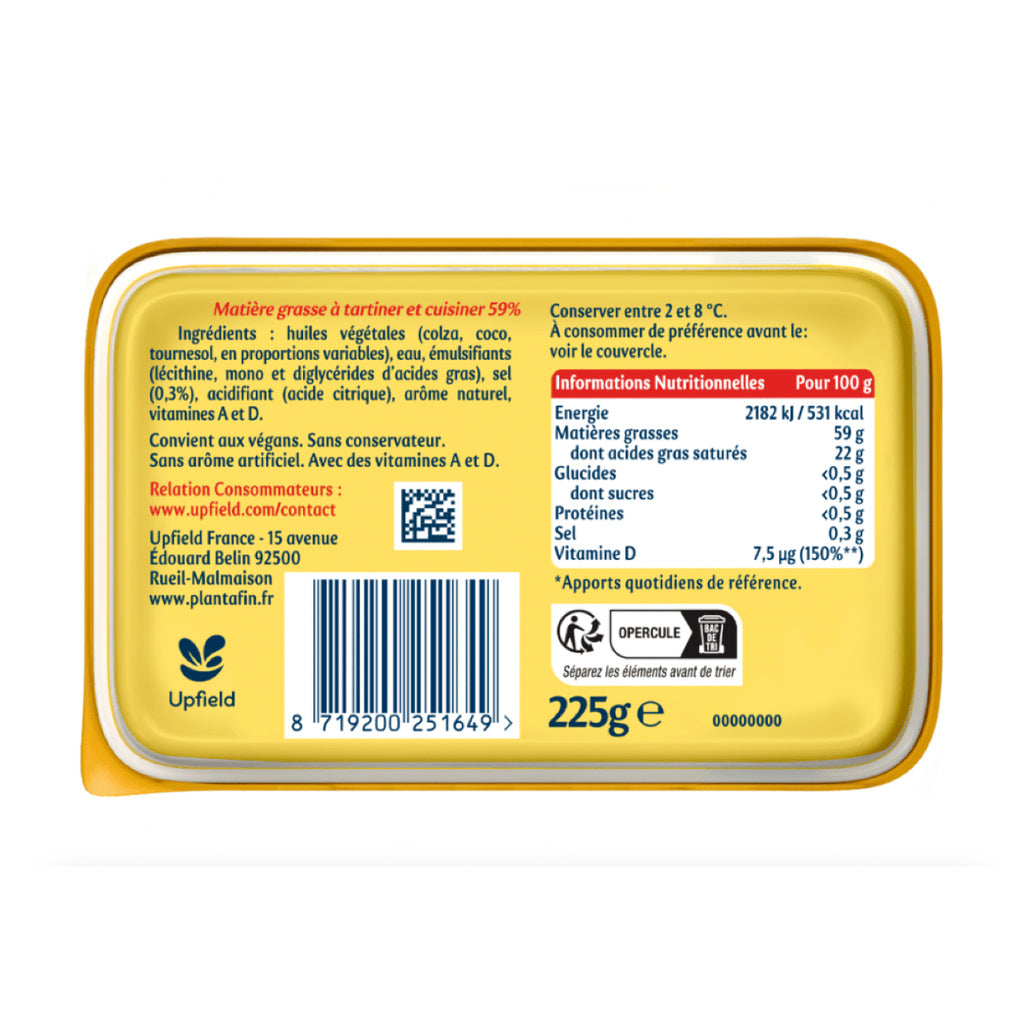 Margarine Sans H. De Palme Planta Fin 225G