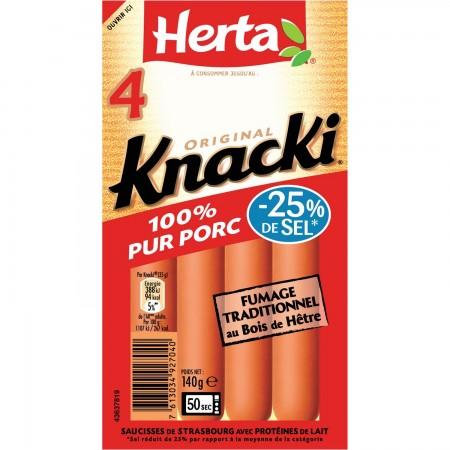 KNACKI PUR PORC X4 140G