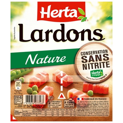 LARDONS NATURE S.NITR 2X75G