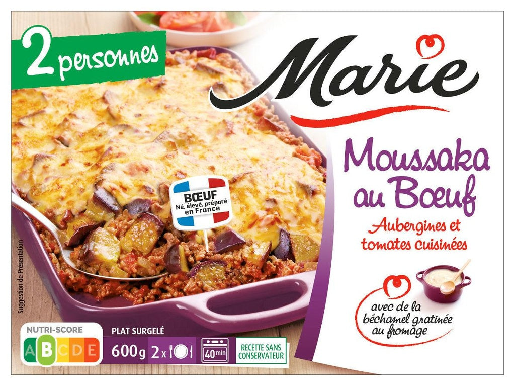 Beef Moussaka with Cooked Eggplants and Tomatoes MARIE 600G