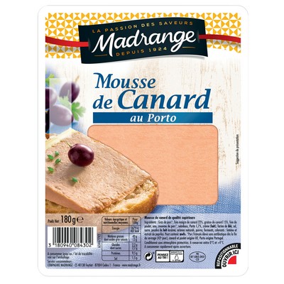 Duck Mousse with Port Wine Sauce.