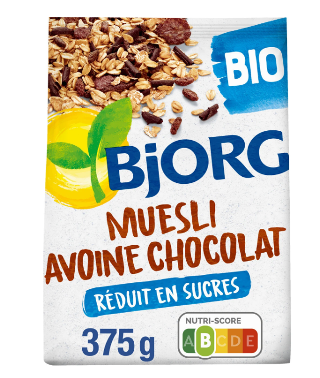 OAT MUESLI WITH CHOCOLATE. BJORG