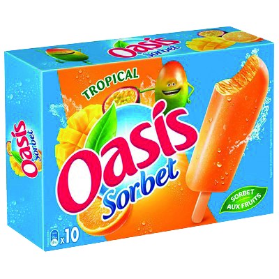 Oasis Tropical Sorbet Ice Cream Stick 10x40g