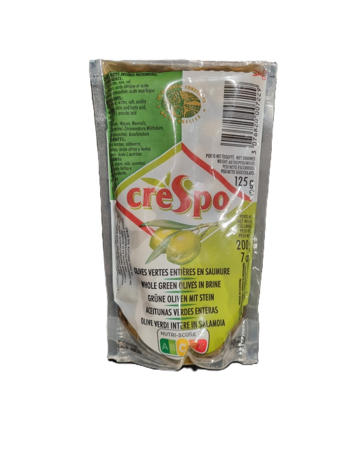 WHOLE GREEN OLIVES 125G