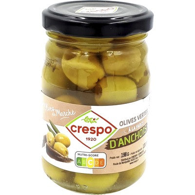 GREEN OLIVES STUFFED WITH ANCHOVY