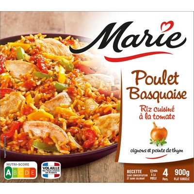 Basque Chicken with Rice, cooked with tomato, onions and a hint of thyme, MARIE 900GR