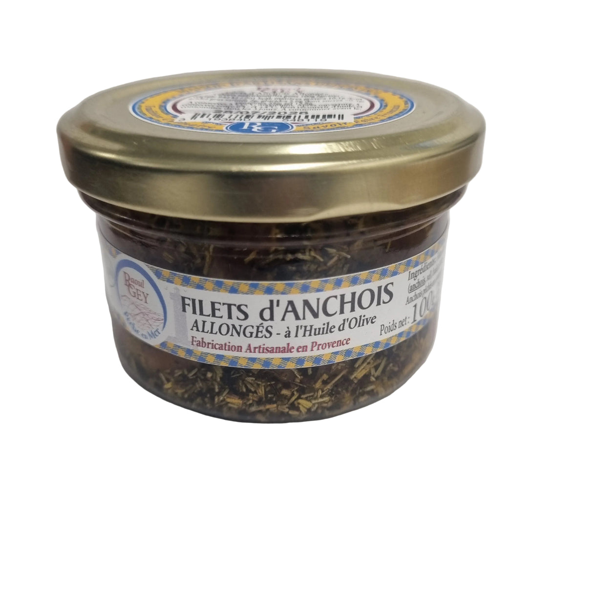 Filets d'anchois allongés à l'huile d'olive - RAOEL GEY - 100g