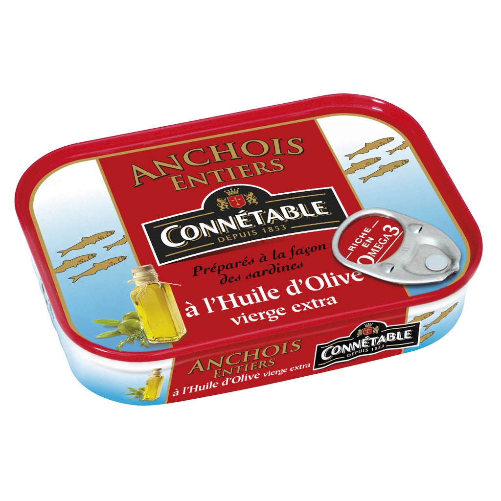ANCHOIS ENTIERS A L'HUILE D'OLIVE CONNETABLE