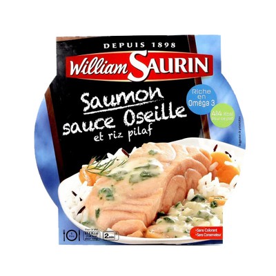 Salmon with Sorrel Sauce and Rice