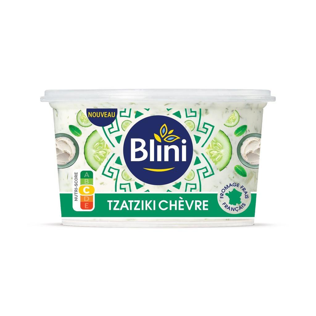 TZATZIKI WITH GOAT CHEESE BLINI