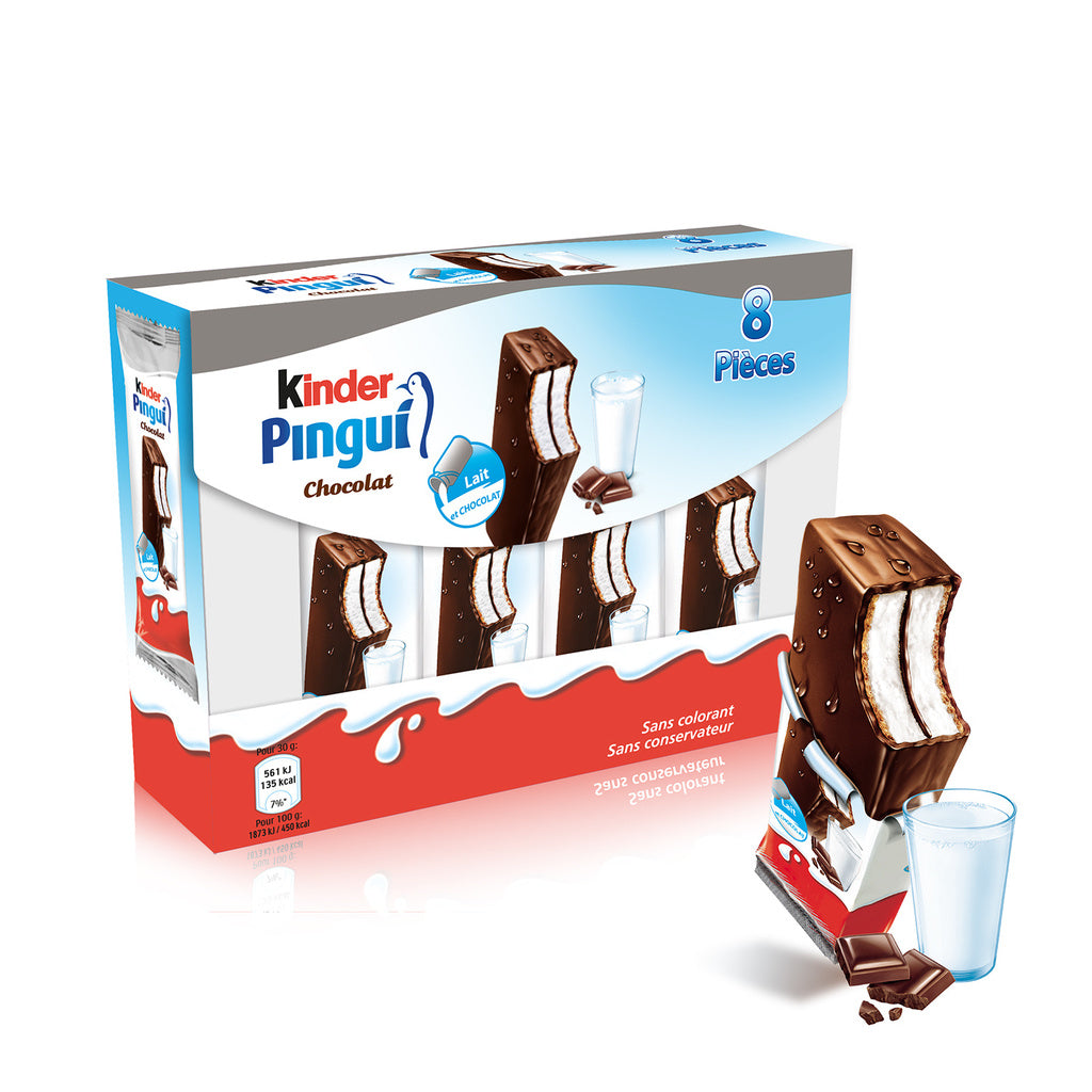 Génoise Kinder Pingui fourrée lait et cacao - 8x30g