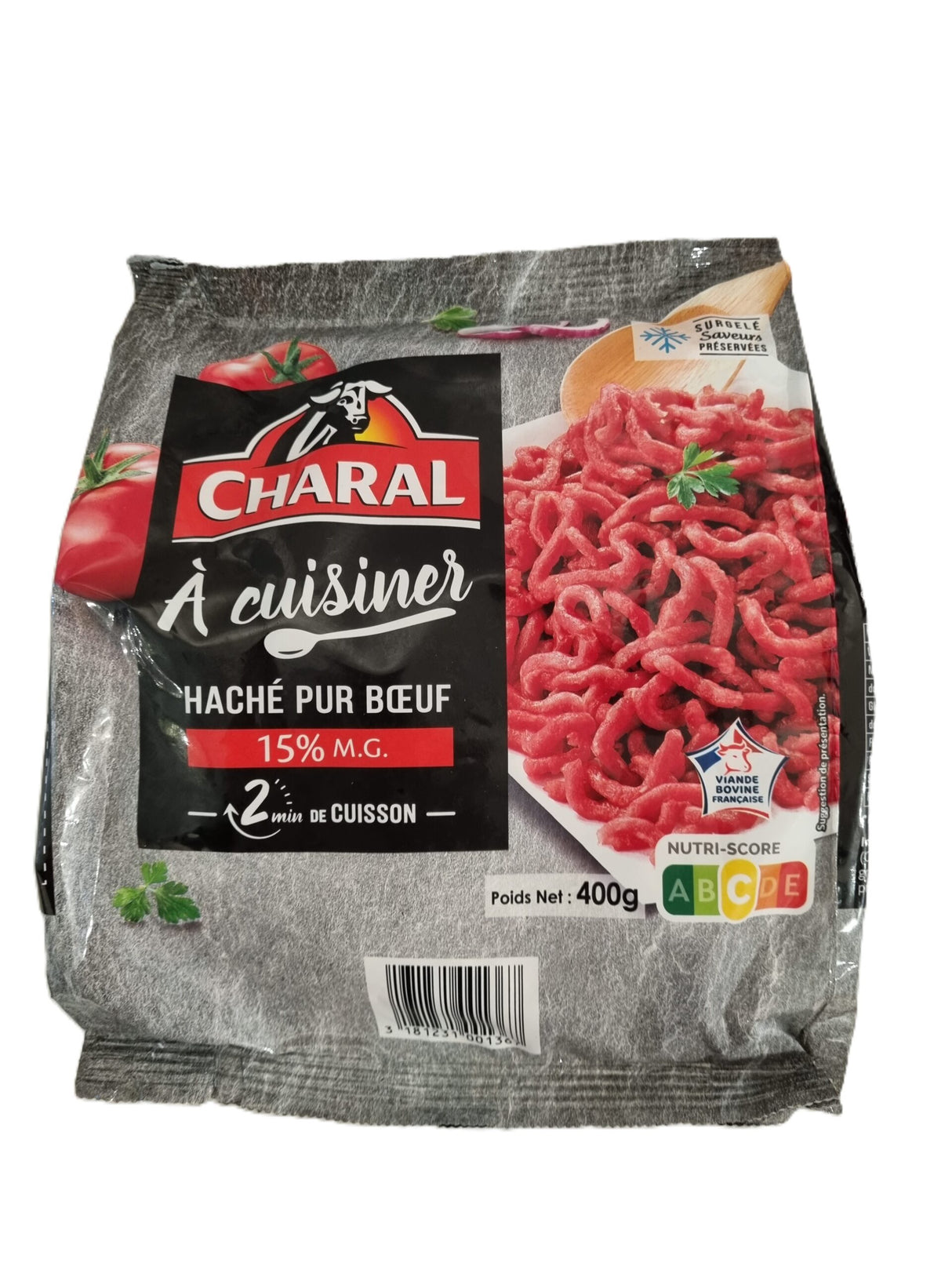 CHARAL HACHE PUR BOEUF400G