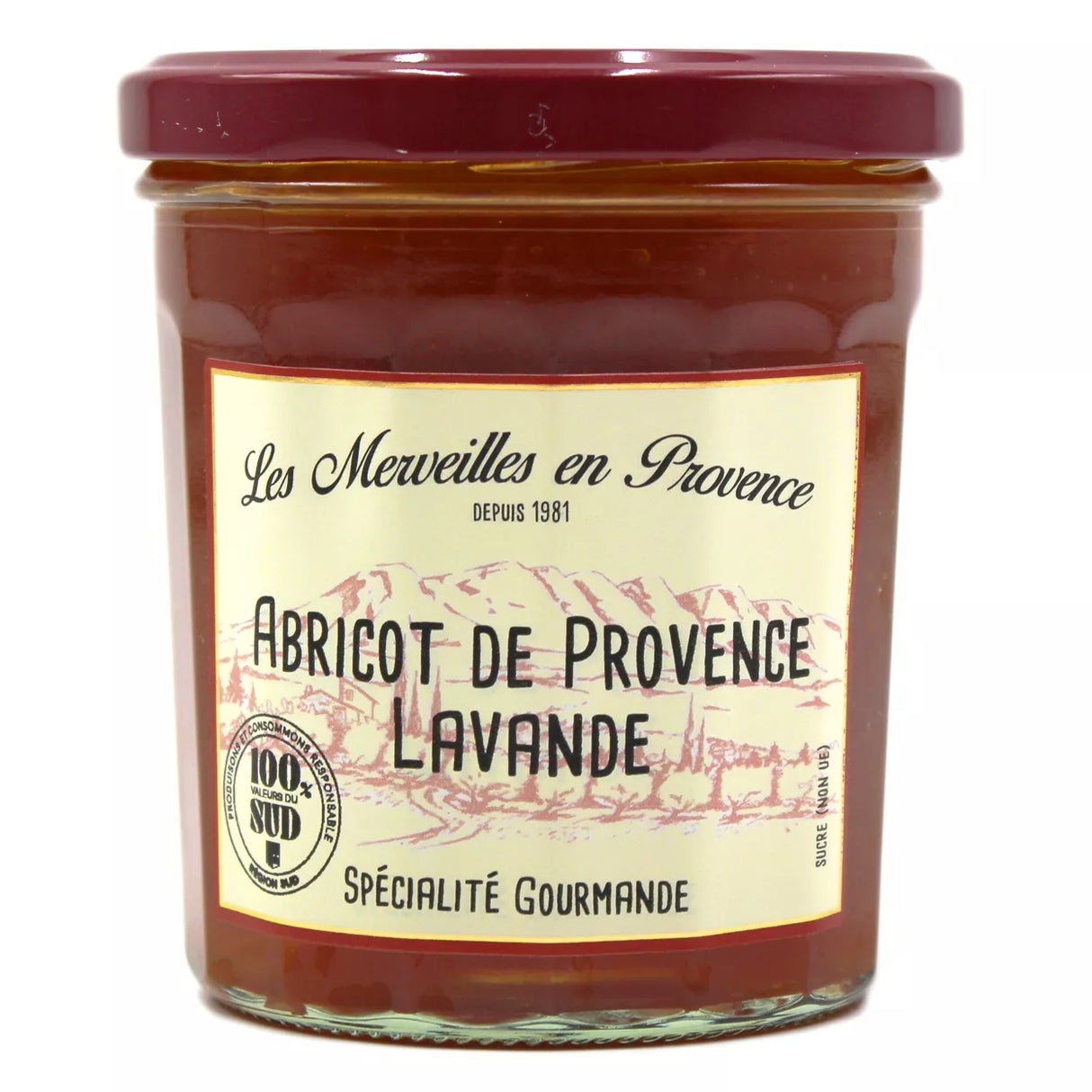Confiture d'Abricot de Provence à la Lavande 350 g  LES MERVEILLES EN PROVENCE