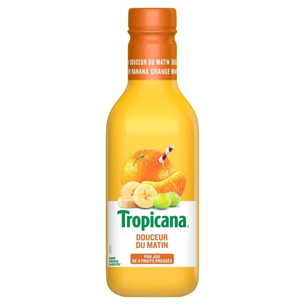 Jus de Fruits Douceur du Matin Orange, Raisin et Banane Pur Jus TROPICANA 90cl