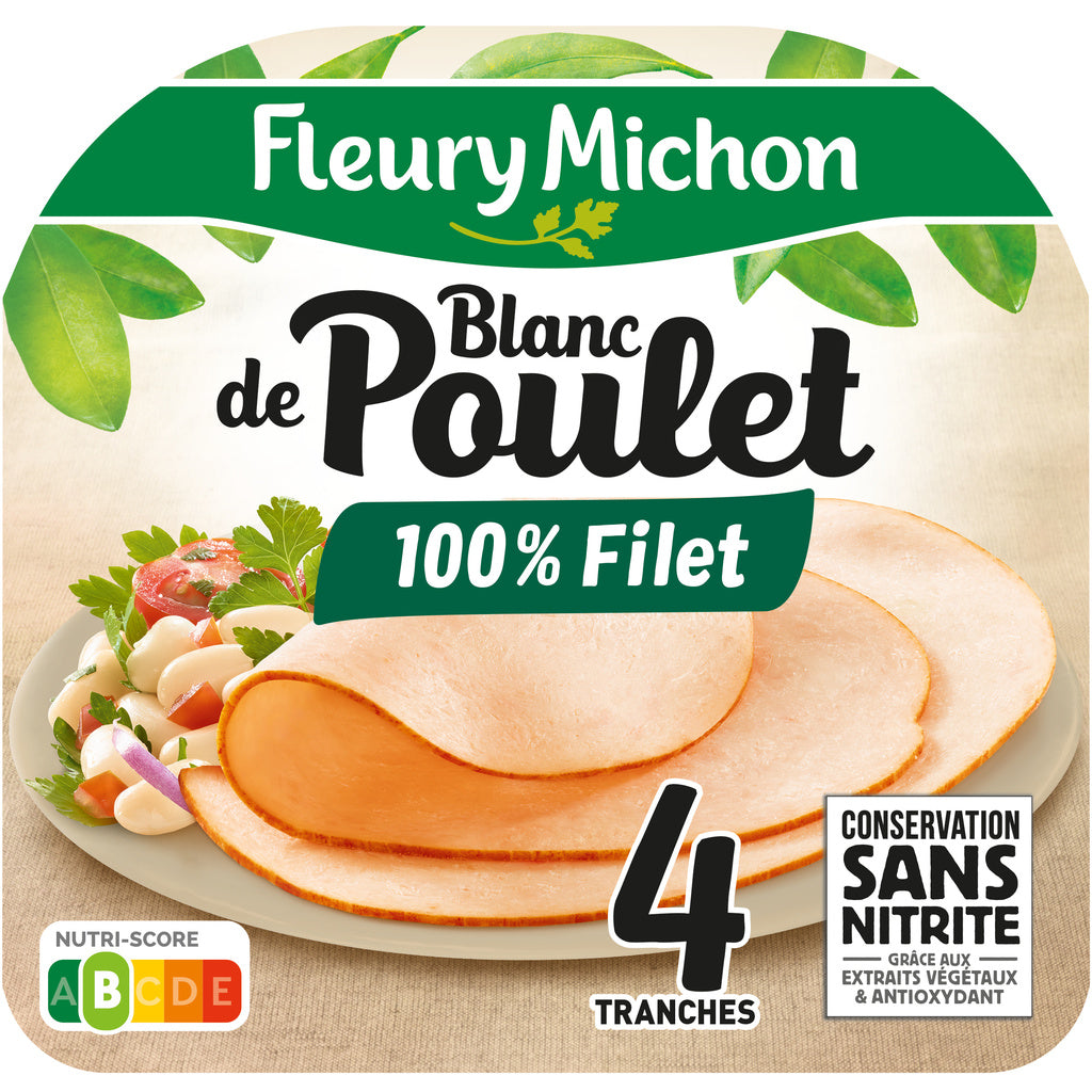 Blanc de Poulet Conservation Sans Nitrite 4TR 130G FLEURY MICHON