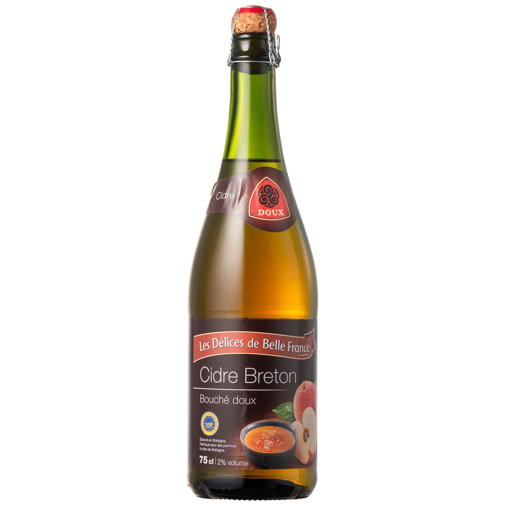 CIDRE IGP BRETON DOUX 2% VOL 75 CL LES DELICES DE BELLE FRANCE
