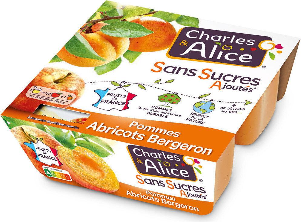 Compote Pommes et d’Abricot Bergeron Sans Sucres 4 x 100 g CHARLES & ALICE