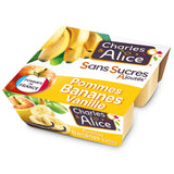Compote de Pommes Bananes Vanille SSA 4 x 97 g CHARLES & ALICE