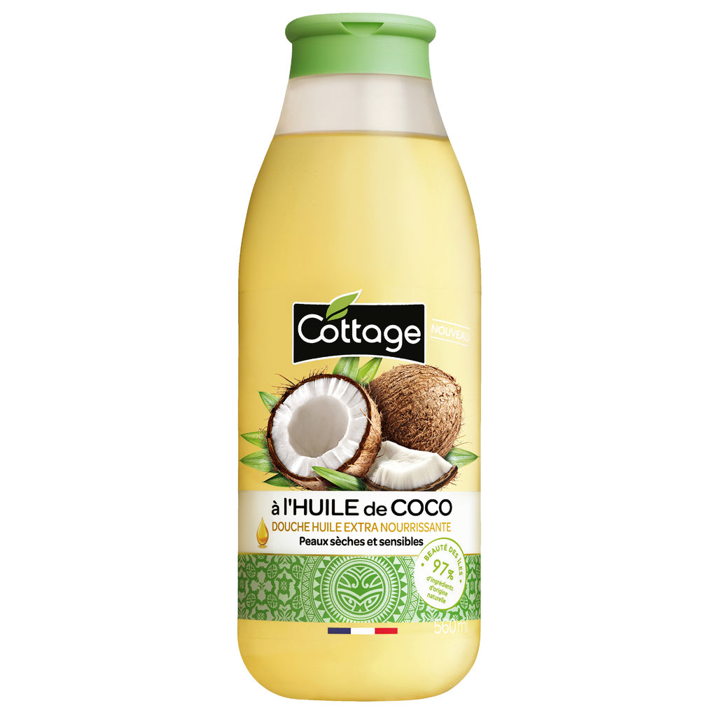DOUCHE HUILE EXTRA NOURRISSANTE HUILE DE COCO 560 ML COTTAGE