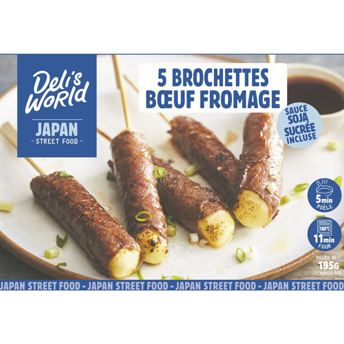 Brochettes de Boeuf au Fromage 195 g DELI'S WORLD