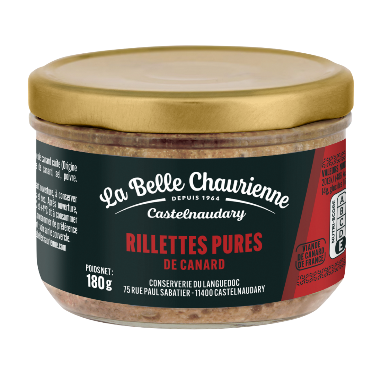 Rillettes Pures de Canard 180G LA BELLE CHAURIENNE