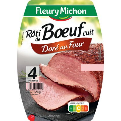 Rôti de BOEUF Cuit Doré au Four 4 Tr. 120 g FLEURY MICHON
