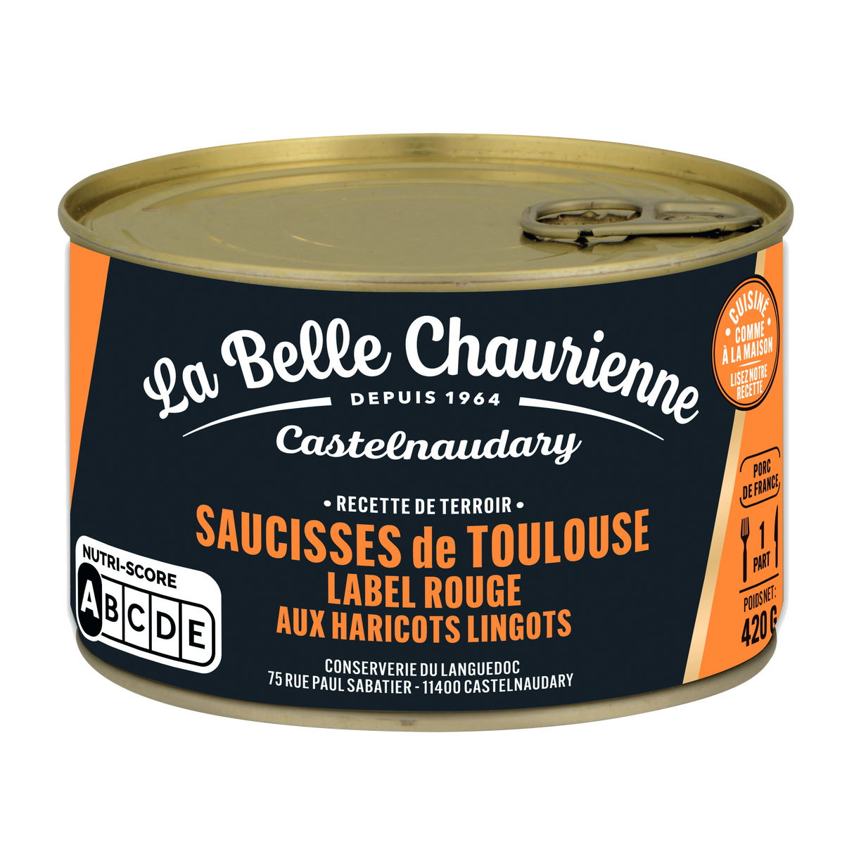 Saucisses Toulouse Haricots Lab.R420G