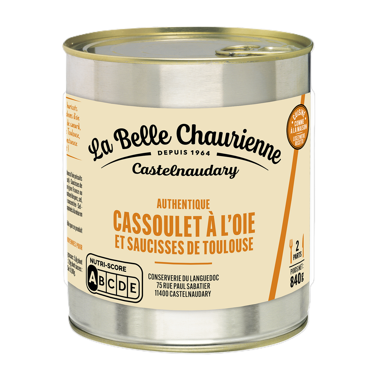 CASOULET A L'OIE ET SAUCISSES840G