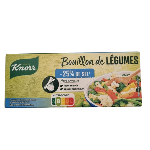 BOUILLON DE LEGUMES -25%SEL 12X9,1G