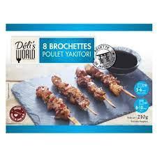 Brochettes Poulet Yakitori x7 DELI'S WORLD 210 g