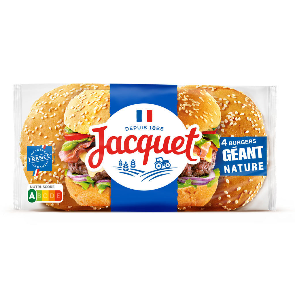 Burger Géant Nature x4 330 g JACQUET