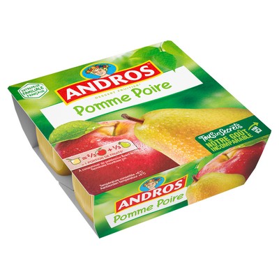 Compote Pomme Poire - 4x 100g - ANDROS