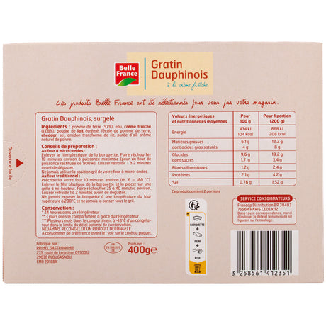 DAUPHINOIS GRATIN 400G