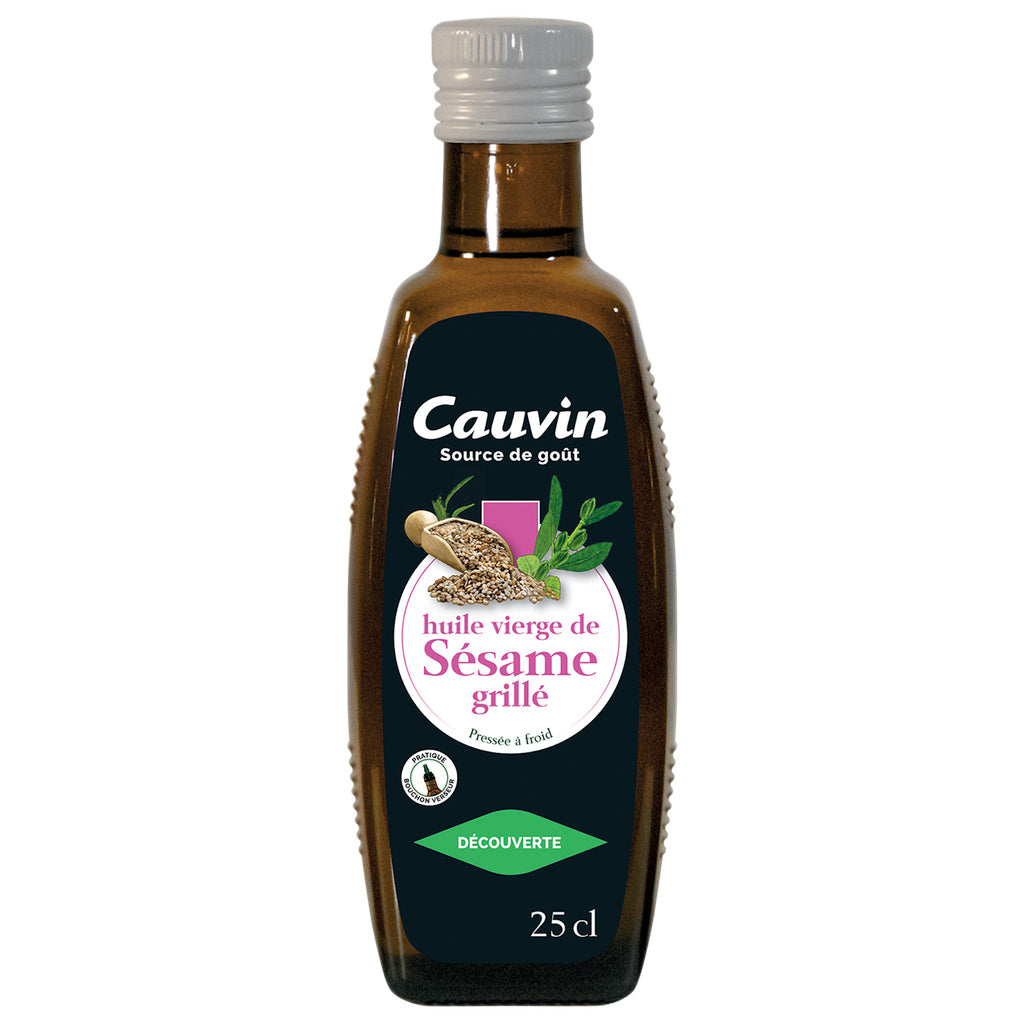 HUILE VIERGE DE SÉSAME GRILLÉ 25CL CAUVIN