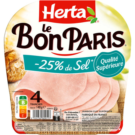 Jambon Le Bon Paris -25% Sel 4Tr. Herta