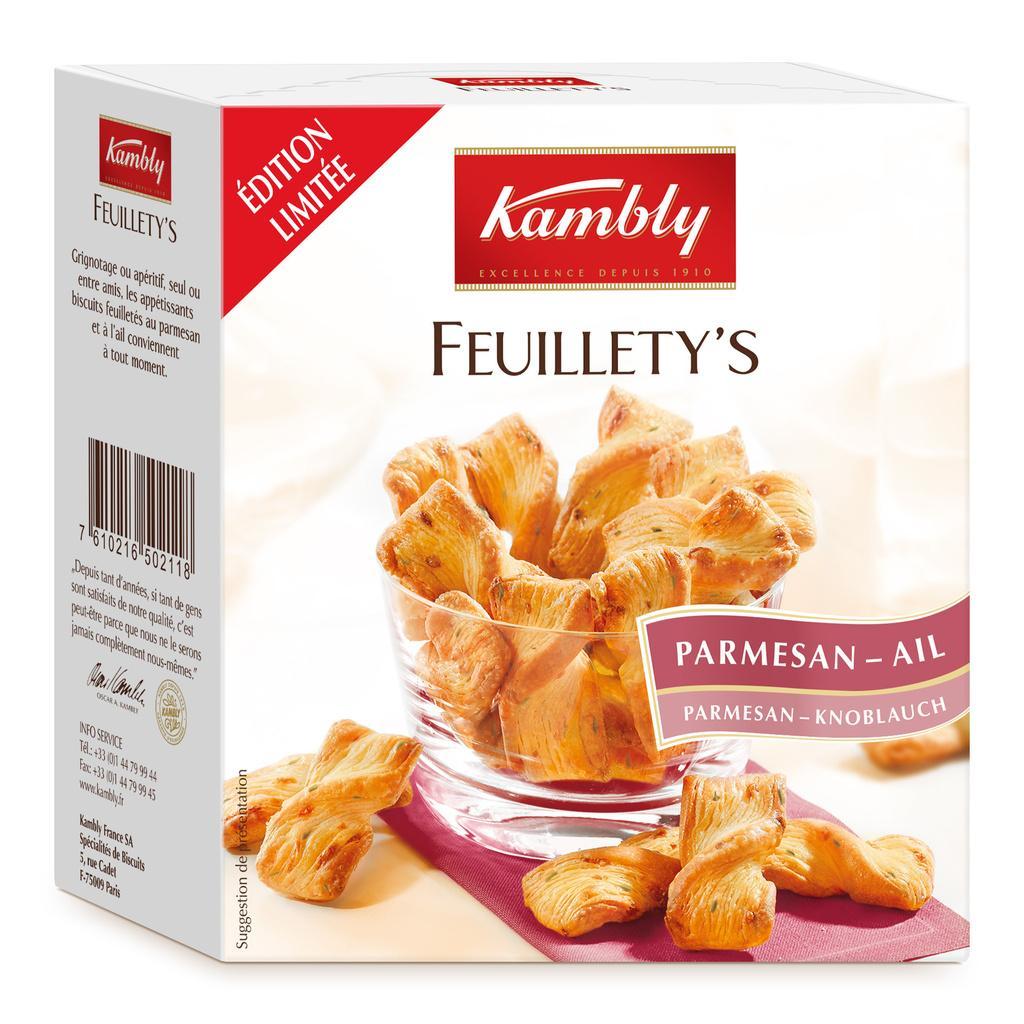 FEUILLETTES PARMESAN-AIL 80G KAMBLY