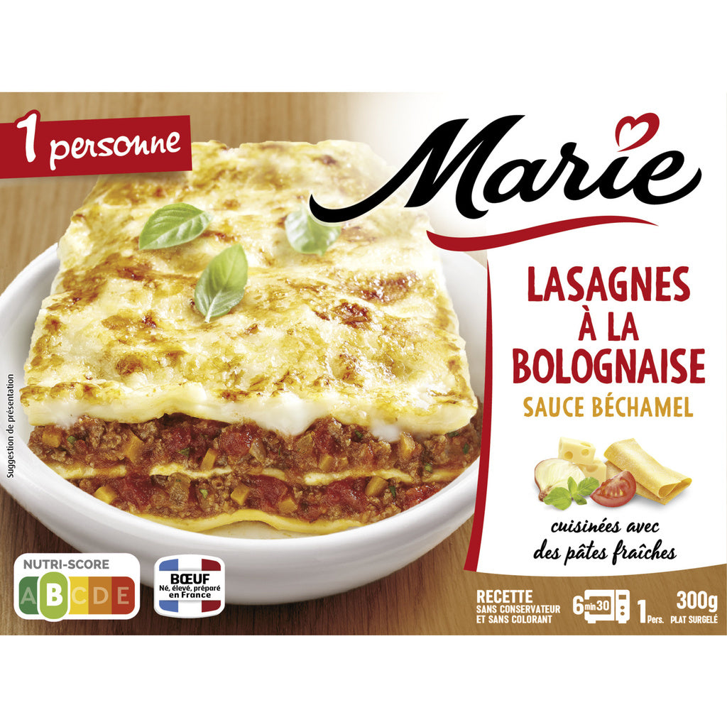 LASAGNES BOLOGNAISE MARIE SAUCE BECHAMEL 300 g