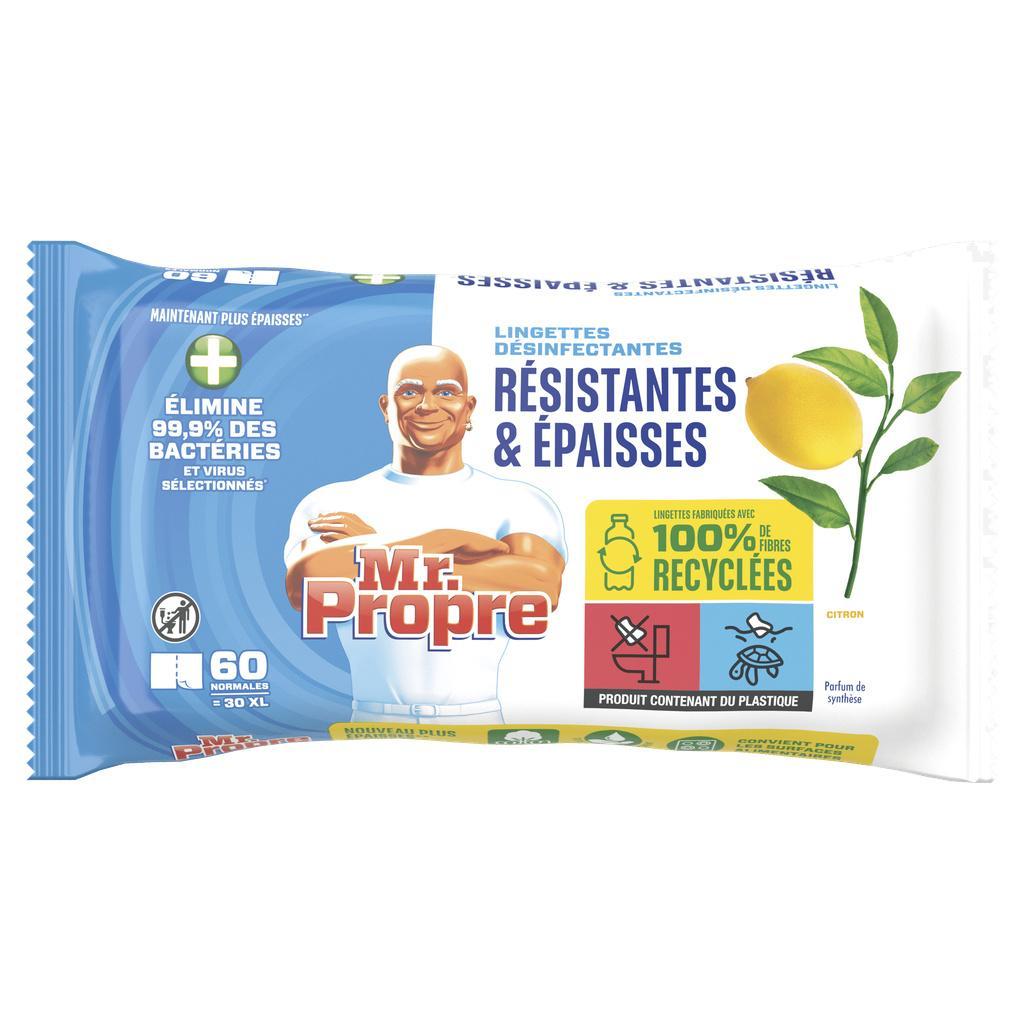 LINGETTES DESINFECT.CITRON MR.P
