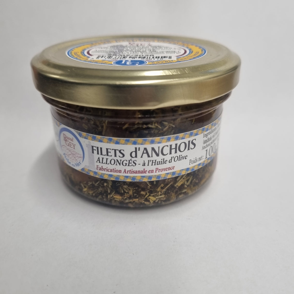 Filet Anchois Allonge A L'Huile D'Olive - RAOEL GEY - 100g