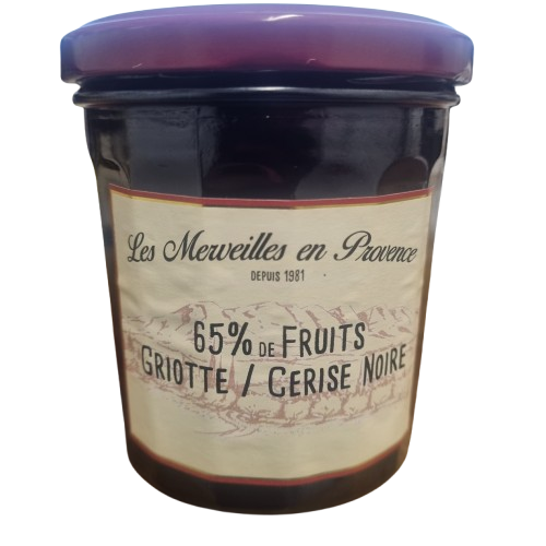 CONFITURE 65% DE FRUITS GRIOTTE/CERISE NOIRE 350G